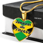 Jamaican Princess Necklace Stainless Steel or 18k Gold Heart Pendant 18-22'' - Express Your Love Gifts