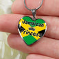 Jamaican Princess Necklace Stainless Steel or 18k Gold Heart Pendant 18-22'' - Express Your Love Gifts