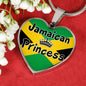 Jamaican Princess Necklace Stainless Steel or 18k Gold Heart Pendant 18-22'' - Express Your Love Gifts