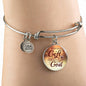 James 1:17 Perfect Gift Stainless Steel or 18k Gold Circle Bangle Bracelet - Express Your Love Gifts