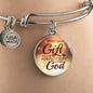 James 1:17 Perfect Gift Stainless Steel or 18k Gold Circle Bangle Bracelet - Express Your Love Gifts