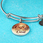 James 1:17 Perfect Gift Stainless Steel or 18k Gold Circle Bangle Bracelet - Express Your Love Gifts