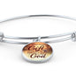 James 1:17 Perfect Gift Stainless Steel or 18k Gold Circle Bangle Bracelet - Express Your Love Gifts