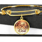 James 1:17 Perfect Gift Stainless Steel or 18k Gold Circle Bangle Bracelet - Express Your Love Gifts
