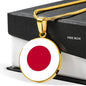 Japan Flag Necklace Japan Flag Stainless Steel or 18k Gold 18-22" - Express Your Love Gifts