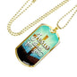 Jesus Died For You Bible Verse Gift Necklace Stainless Steel or 18k Gold Dog Tag 24" Chain-Express Your Love Gifts