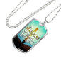 Jesus Died For You Bible Verse Gift Necklace Stainless Steel or 18k Gold Dog Tag 24" Chain-Express Your Love Gifts