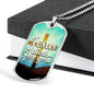 Jesus Died For You Bible Verse Gift Necklace Stainless Steel or 18k Gold Dog Tag 24" Chain-Express Your Love Gifts
