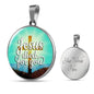 Jesus Died For You Circle Necklace Stainless Steel or 18k Gold 18-22" - Express Your Love Gifts