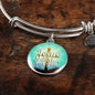Jesus Died For You Stainless Steel or 18k Gold Circle Bangle Bracelet - Express Your Love Gifts