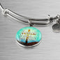 Jesus Died For You Stainless Steel or 18k Gold Circle Bangle Bracelet - Express Your Love Gifts