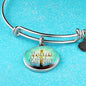 Jesus Died For You Stainless Steel or 18k Gold Circle Bangle Bracelet - Express Your Love Gifts