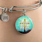 Jesus Died For You Stainless Steel or 18k Gold Circle Bangle Bracelet - Express Your Love Gifts