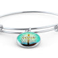 Jesus Died For You Stainless Steel or 18k Gold Circle Bangle Bracelet - Express Your Love Gifts