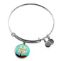 Jesus Died For You Stainless Steel or 18k Gold Circle Bangle Bracelet - Express Your Love Gifts