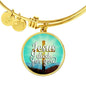 Jesus Died For You Stainless Steel or 18k Gold Circle Bangle Bracelet - Express Your Love Gifts