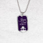 Jesus Died For You Christian Faith Necklace Stainless Steel or 18k Gold Dog Tag 24" Chain-Express Your Love Gifts