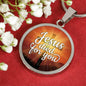 Jesus Died For You Circle Necklace Stainless Steel or 18k Gold 18-22" - Express Your Love Gifts