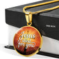 Jesus Died For You Circle Necklace Stainless Steel or 18k Gold 18-22" - Express Your Love Gifts