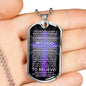 Jesus Died For You Galatians Dark Necklace Stainless Steel or 18k Gold Dog Tag 24" Chain-Express Your Love Gifts
