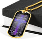 Jesus Died For You Galatians Dark Necklace Stainless Steel or 18k Gold Dog Tag 24" Chain-Express Your Love Gifts