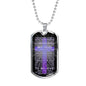 Jesus Died For You Galatians Dark Necklace Stainless Steel or 18k Gold Dog Tag 24" Chain-Express Your Love Gifts