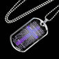 Jesus Died For You Galatians Dark Necklace Stainless Steel or 18k Gold Dog Tag 24" Chain-Express Your Love Gifts