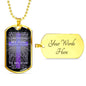 Jesus Died For You Galatians Dark Necklace Stainless Steel or 18k Gold Dog Tag 24" Chain-Express Your Love Gifts