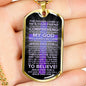 Jesus Died For You Galatians Dark Necklace Stainless Steel or 18k Gold Dog Tag 24" Chain-Express Your Love Gifts