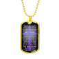 Jesus Died For You Galatians Dark Necklace Stainless Steel or 18k Gold Dog Tag 24" Chain-Express Your Love Gifts