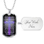 Jesus Died For You Galatians Dark Necklace Stainless Steel or 18k Gold Dog Tag 24" Chain-Express Your Love Gifts