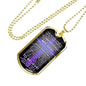 Jesus Died For You Galatians Dark Necklace Stainless Steel or 18k Gold Dog Tag 24" Chain-Express Your Love Gifts