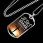 Jesus Died For You In German Necklace Stainless Steel or 18k Gold Fisnish Dog Tag 24" Chain-Express Your Love Gifts