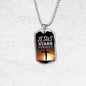 Jesus Died For You In German Necklace Stainless Steel or 18k Gold Fisnish Dog Tag 24" Chain-Express Your Love Gifts