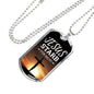Jesus Died For You In German Necklace Stainless Steel or 18k Gold Fisnish Dog Tag 24" Chain-Express Your Love Gifts