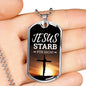 Jesus Died For You In German Necklace Stainless Steel or 18k Gold Fisnish Dog Tag 24" Chain-Express Your Love Gifts