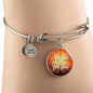 Jesus Died For You Stainless Steel or 18k Gold Circle Bangle Bracelet - Express Your Love Gifts
