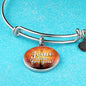 Jesus Died For You Stainless Steel or 18k Gold Circle Bangle Bracelet - Express Your Love Gifts