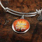Jesus Died For You Stainless Steel or 18k Gold Circle Bangle Bracelet - Express Your Love Gifts