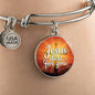 Jesus Died For You Stainless Steel or 18k Gold Circle Bangle Bracelet - Express Your Love Gifts