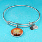 Jesus Died For You Stainless Steel or 18k Gold Circle Bangle Bracelet - Express Your Love Gifts