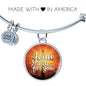 Jesus Died For You Stainless Steel or 18k Gold Circle Bangle Bracelet - Express Your Love Gifts