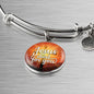 Jesus Died For You Stainless Steel or 18k Gold Circle Bangle Bracelet - Express Your Love Gifts