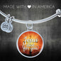 Jesus Died For You Stainless Steel or 18k Gold Circle Bangle Bracelet - Express Your Love Gifts