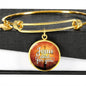Jesus Died For You Stainless Steel or 18k Gold Circle Bangle Bracelet - Express Your Love Gifts