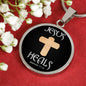 Jesus Heals Christian Gift Circle Necklace Stainless Steel or 18k Gold 18-22" - Express Your Love Gifts