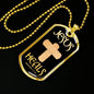 Jesus Heals Jeremiah 17:14 Dog Tag Stainless Steel or 18k Gold 24" Chain - Express Your Love Gifts