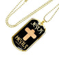 Jesus Heals Jeremiah 17:14 Dog Tag Stainless Steel or 18k Gold 24" Chain - Express Your Love Gifts
