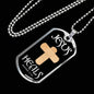 Jesus Heals Jeremiah 17:14 Dog Tag Stainless Steel or 18k Gold 24" Chain - Express Your Love Gifts