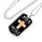 Jesus Heals Jeremiah 17:14 Dog Tag Stainless Steel or 18k Gold 24" Chain - Express Your Love Gifts